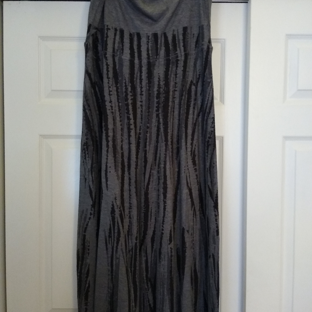 Women's multi gray maxi skirt